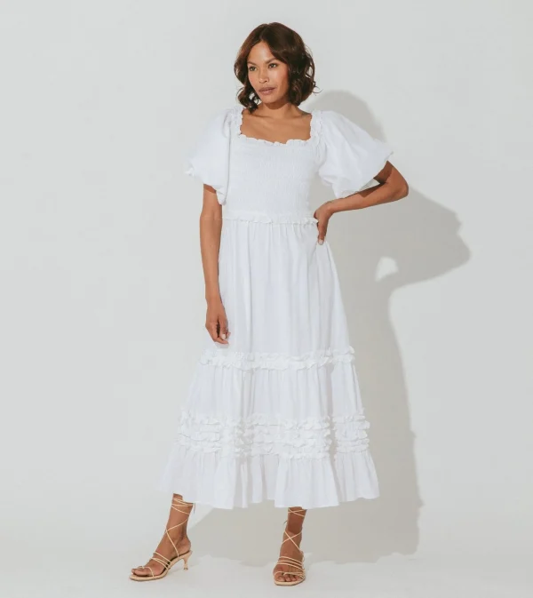 Cherith Midi Dresswhite-Cleobella Shop