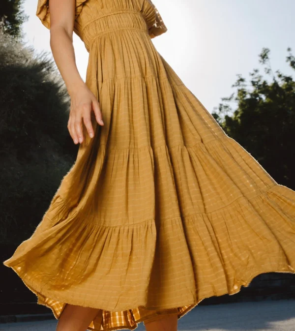 Kailani Midi Dressgoldie-Cleobella Clearance