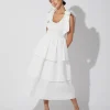 Kaiya Midi Dresswhite-Cleobella New