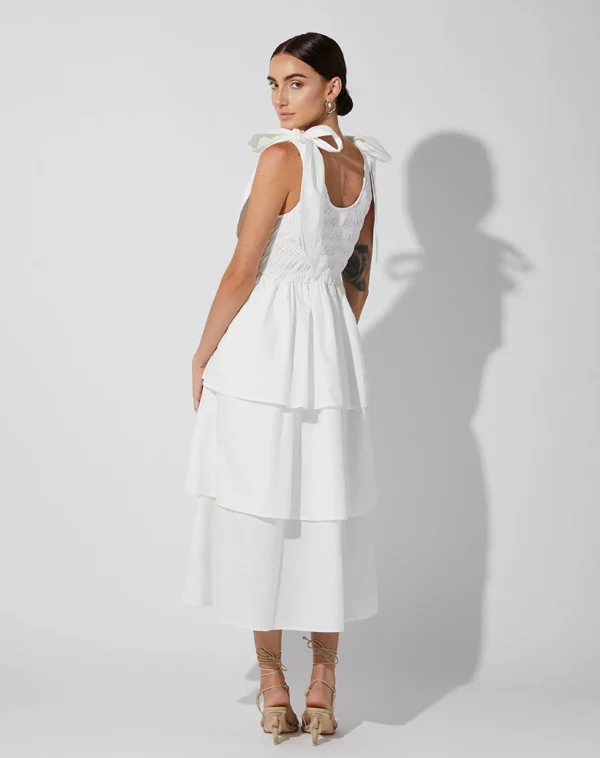 Kaiya Midi Dresswhite-Cleobella New