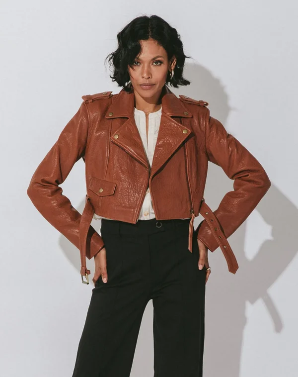 Leather Jacketcognac-Cleobella Best Sale