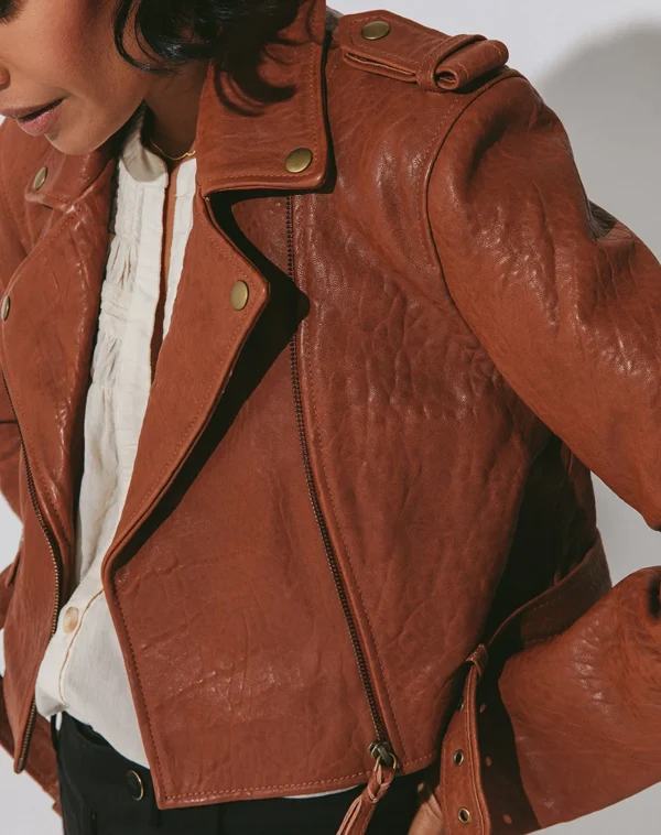 Leather Jacketcognac-Cleobella Best Sale