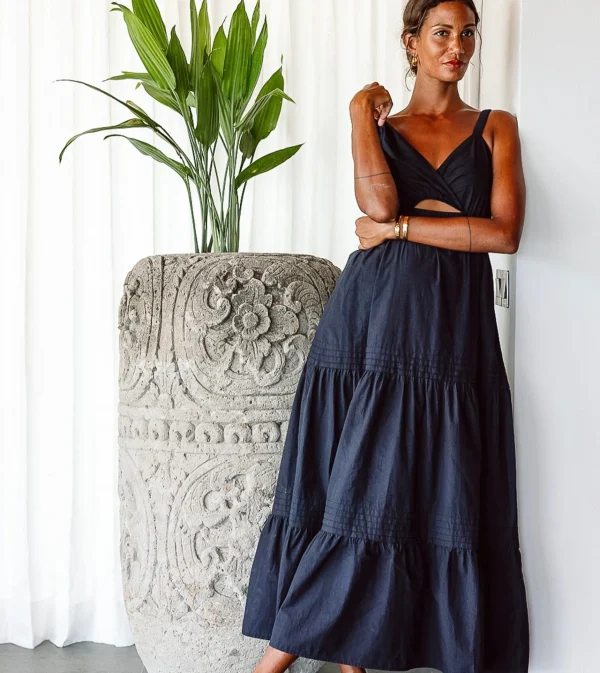 Nerissa Maxi Dressblack-Cleobella Clearance