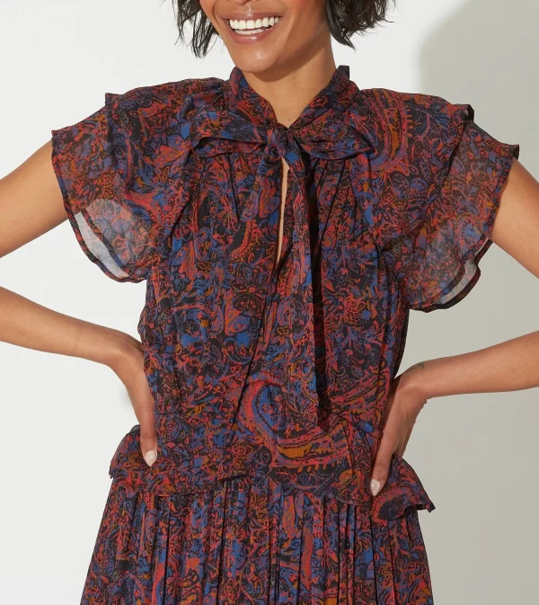 Nicolette Ankle Dressretrograde Paisley-Cleobella Hot