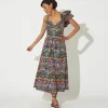 Solana Midi Dressmosaic Ikat-Cleobella Shop